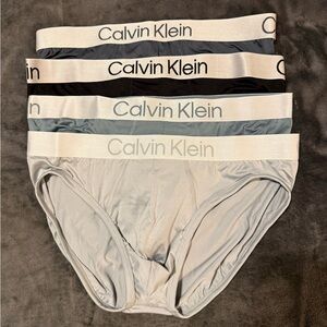 Calvin Klein Men's Briefs 4-Pack - Black, Gray, Blue